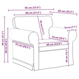 vidaXL Bank 60cm Blauw Metaal