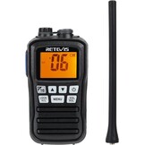 Retevis RM01 Marine Walkie Talkie IP67 Waterproof Handheld Radio Vibration Floating 88 Channels Handheld Radio for Kayaking Fishing Boating (Black, 1 Pack)
