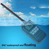 Retevis RM01 Marine Walkie Talkie IP67 Waterproof Handheld Radio Vibration Floating 88 Channels Handheld Radio for Kayaking Fishing Boating (Black, 1 Pack)