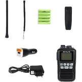 Retevis RM01 Marine Walkie Talkie IP67 Waterproof Handheld Radio Vibration Floating 88 Channels Handheld Radio for Kayaking Fishing Boating (Black, 1 Pack)