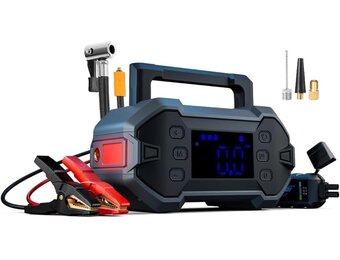 Portable Car Starthulp Powerbank 3000A met Luchtcompressor 12V Batterij Jumper Noodpakket voor 8.0L Benzine & Diesel Motoren Power Booster Start Boost Lader Box en Power Bank, Hoge Efficiëntie