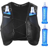Light Edition V1 Drinkvest Trail Running + 2 Soft Flask 500 ml, hardlooprugzak voor dames en heren, achterzak voor blaren tot 2 liter