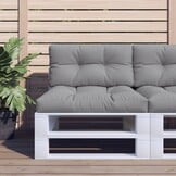vidaXL Palletkussens 2 stuks stof grijs - 49% korting