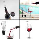 GWCLEO Wijnopener Set 9-delig Zilver met Accessoires en Opbergdoos
