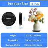 Set van 16 Zwarte Kunststof Plantenschotels 30cm | 57% Korting