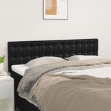 vidaXL Hoofdborden 2 stuks Kunstleer Zwart 72x5x78/88 cm - 59% Korting
