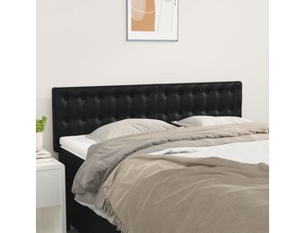 vidaXL Hoofdbordem 2 st 72x5x78/88 cm kunstleer zwart