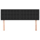 vidaXL Hoofdborden 2 stuks Kunstleer Zwart 72x5x78/88 cm - 59% Korting