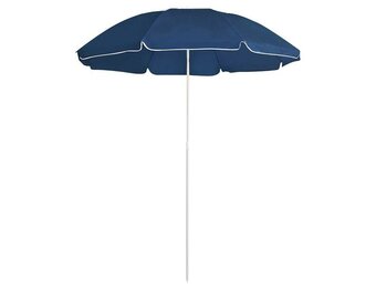 vidaXL Parasol met stalen paal 180 cm blauw