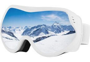 Skibril Snowboardbril OTG - Wit/Zilver - 44% Korting