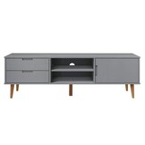 VidaXL MOLDE TV-meubel 158x40x49 cm Grenenhout Grijs - 73% Korting
