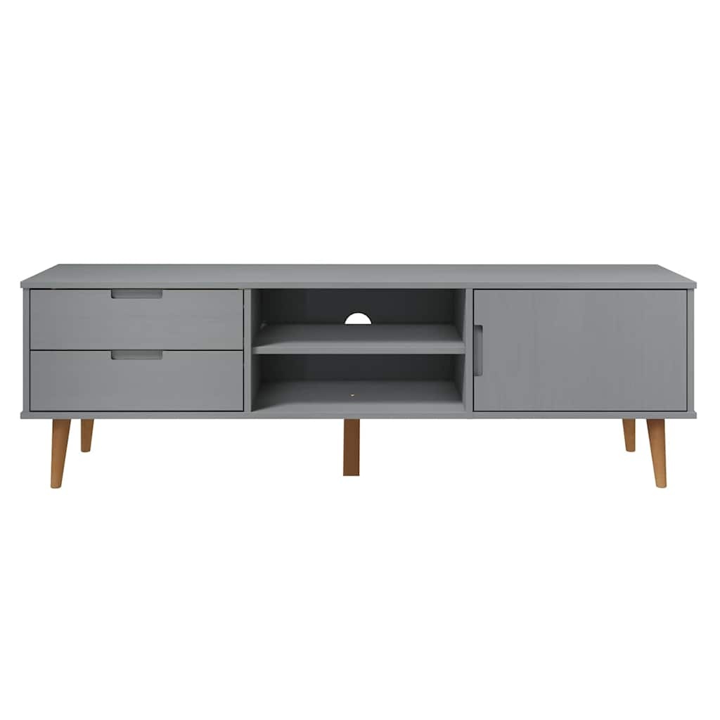 VidaXL MOLDE TV-meubel 158x40x49 cm Grenenhout Grijs - 73% Korting