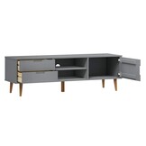 VidaXL MOLDE TV-meubel 158x40x49 cm Grenenhout Grijs - 73% Korting