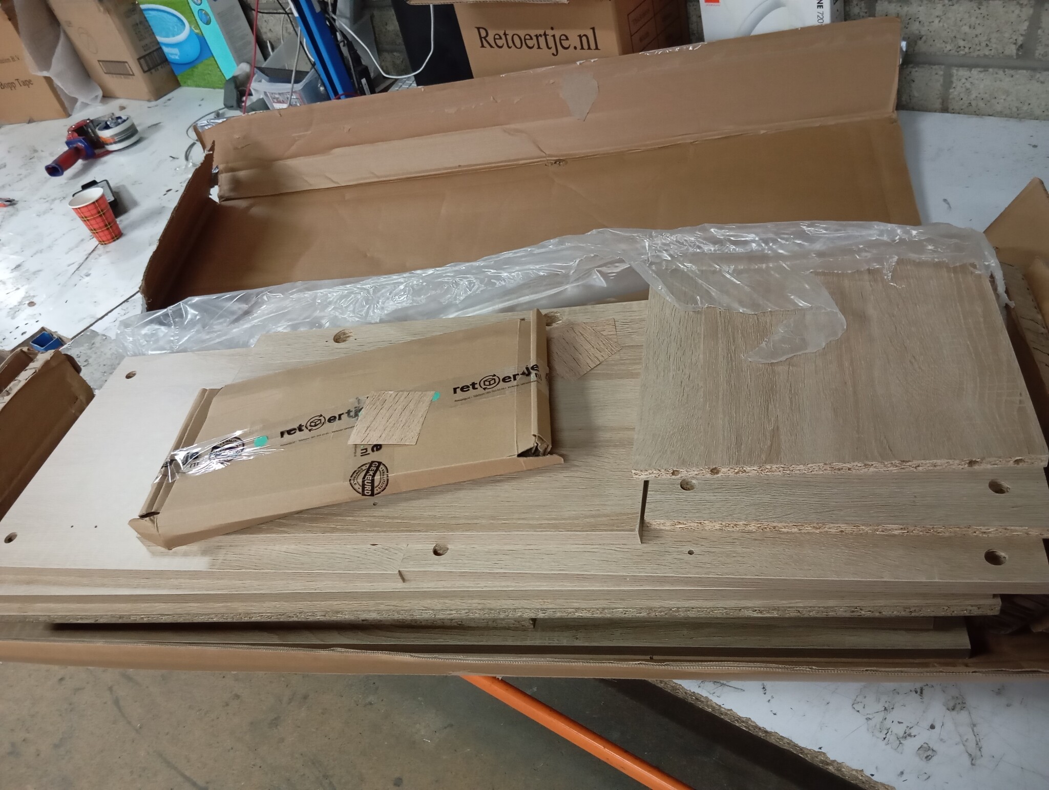vidaXL Dressoir 100x35x80 cm bewerkt hout sonoma eikenkleurig
