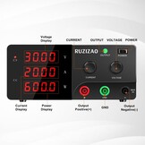 RUZIZAO Laboratorium Voeding 30V 20A - Regelbare DC Voeding 600W - Zwart