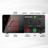RUZIZAO Laboratoriumvoeding 15V 60A - 900W DC Regelbare Voeding - Zwart
