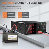 RUZIZAO Laboratoriumvoeding 15V 60A - 900W DC Regelbare Voeding - Zwart