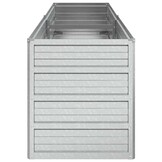 vidaXL Plantenbak verhoogd 160x40x45 cm gegalvaniseerd staal zilver