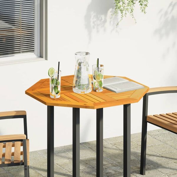 vidaXL Tafelblad achthoekig 80x80x2,2 cm massief acaciahout