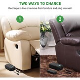 2500 mAh batterij universele sanans fil voor meubels, oplaadbaar, voor chaise longue électrique, canapé, fauteuil, handig voor meubels met 2 aansluitingen