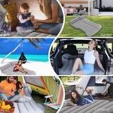AGEMANY Luxe Luchtbed voor Auto - 195 x 130 cm - Grijs - Geschikt voor Tesla Model Y en SUV