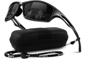 Sportzonnebril HD Gepolariseerd UV400 Zwart/Grijs - 44% Korting