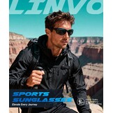 LINVO Gepolariseerde Sportzonnebril - Zwart/Grijs - UV400 - Lichtgewicht