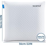 Set van 2 Traagschuim Kussens (56x56x12 cm, Wit) met 58% Korting