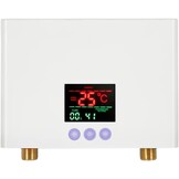 Doorstroomboiler, 3 kW, elektrische minidoorstroomboiler, zonder tank aan de muur, met led-display, 3-traps temperatuurregeling, afstandsbediening, voor keuken, thuis en badkamer