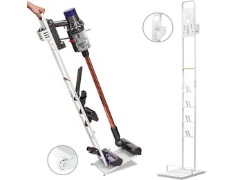 BRIAN & DANY Opbergstandaard voor Stofzuigers, Metalen Houders for Dyson V15 V12 V11 V10 V8 V7 V6 Draadloze Stofzuigers & Accessoires, Wit