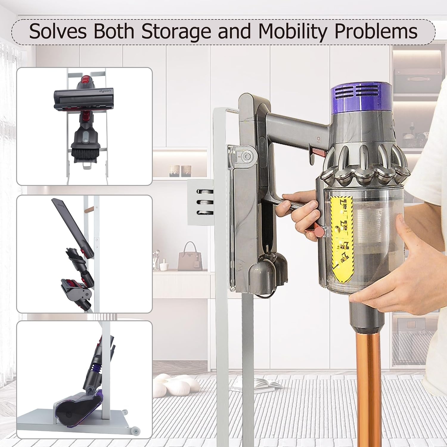 Metalen Standaard voor Dyson Stofzuigers - Wit | 60% Korting