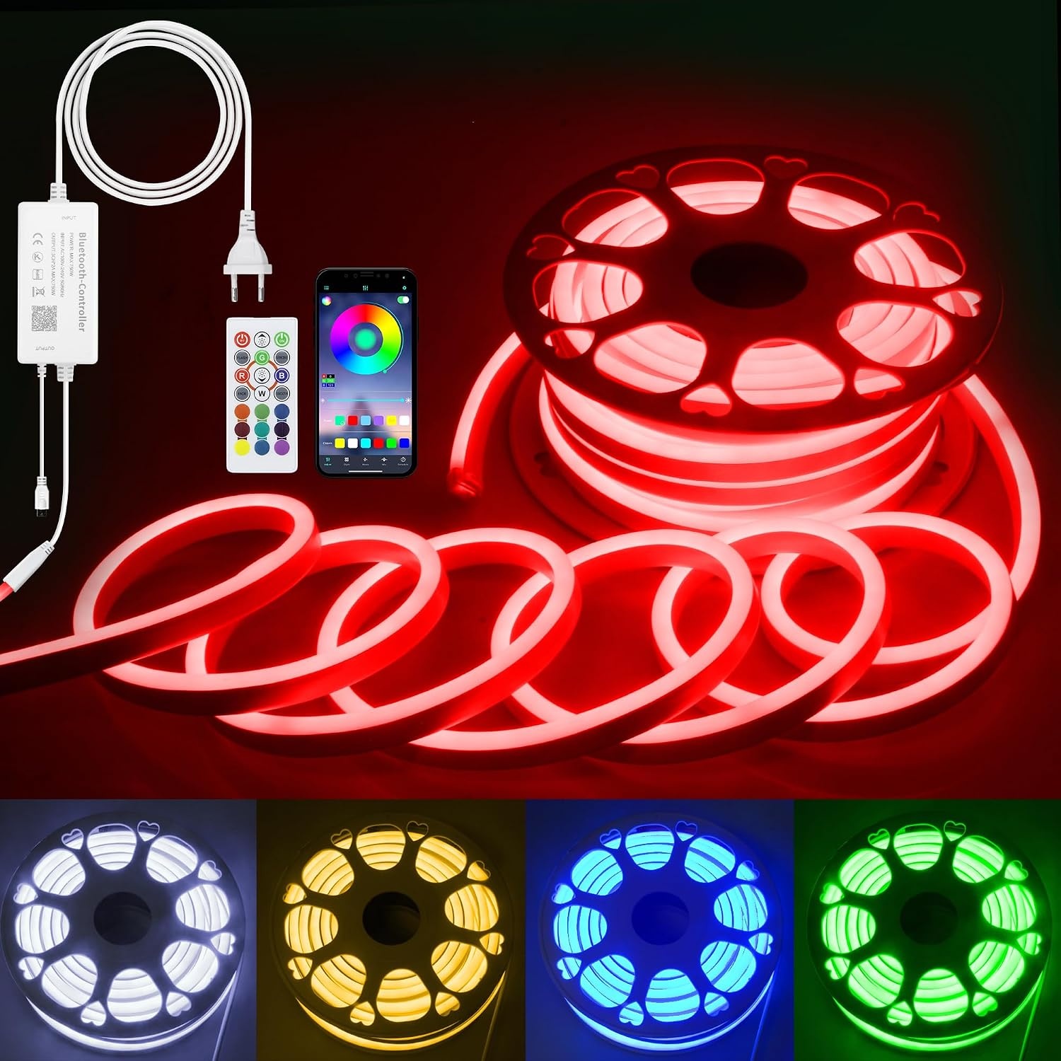 RGB LED Neon Strip 25m 230V Dimbaar - 47% Korting!