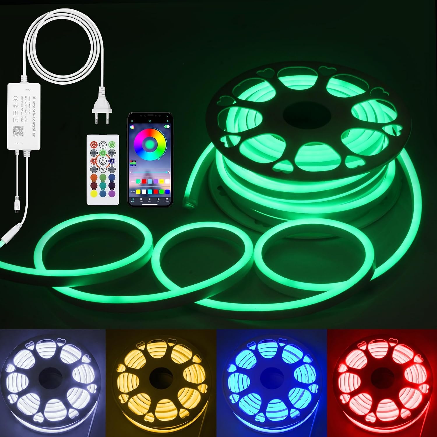 RGB LED Neon Strip 25m 230V Dimbaar - 47% Korting!