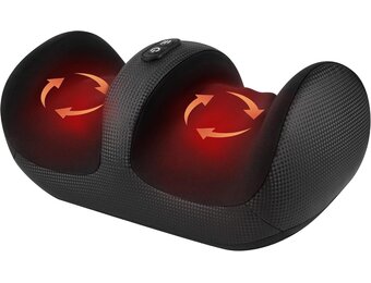 Nekteck Shiatsu Voetmassageapparaat met Warmte - Zwart - 33 x 18 x 14 cm