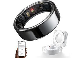 Smart Ring voor Gezondheid: Hartslag, SpO2, Slaap Tracking - Zwart (Maat 8) - 42% Korting