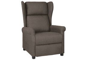 Verstelbare Bruine Stoffen Fauteuil - 52% Korting