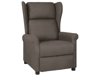 vidaXL Fauteuil verstelbaar stof bruin