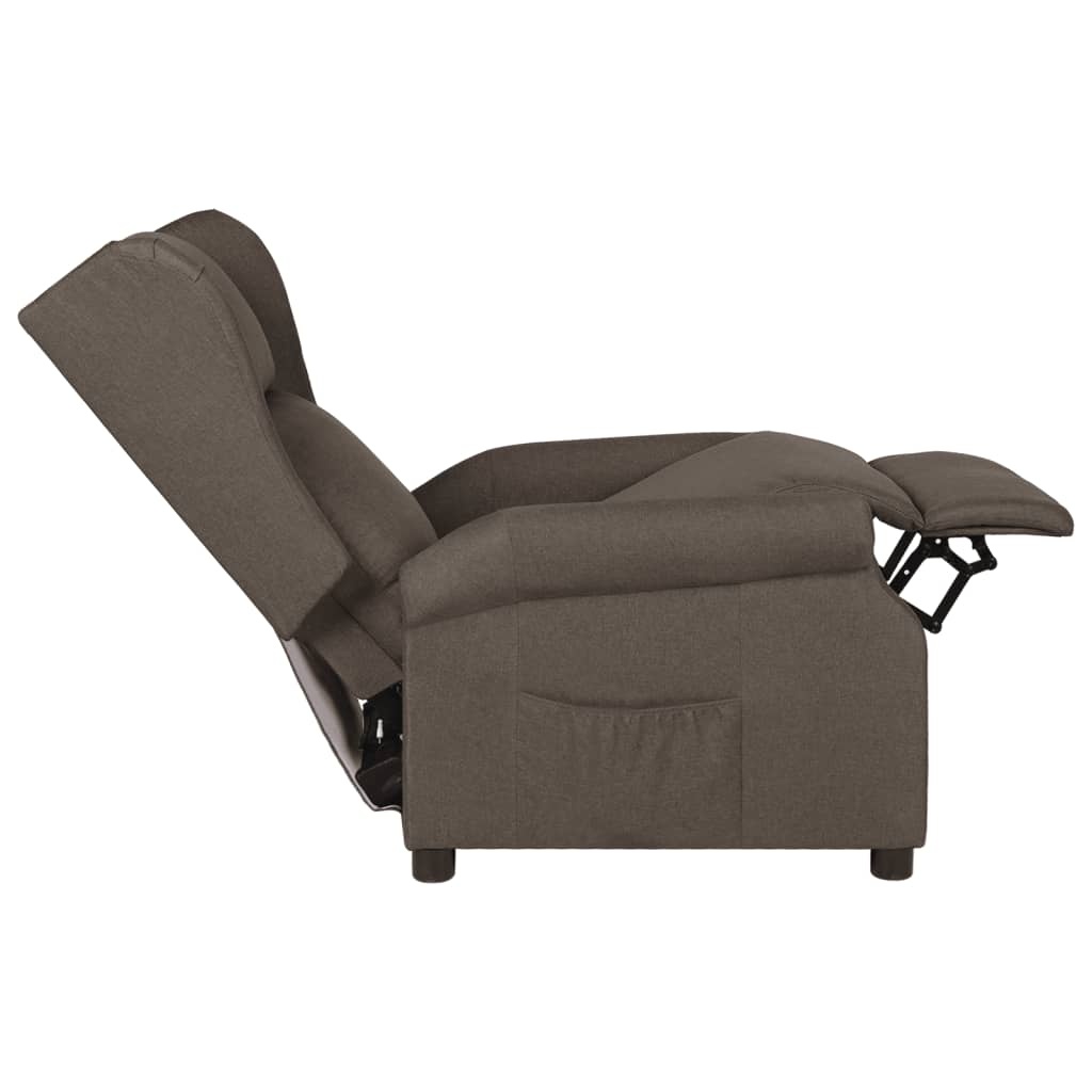 vidaXL Fauteuil verstelbaar stof bruin