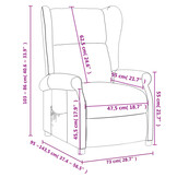 vidaXL Fauteuil verstelbaar stof bruin