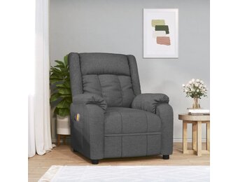 vidaXL Massagestoel stof donkergrijs