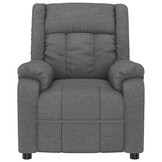 vidaXL Massagestoel stof donkergrijs
