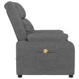 vidaXL Massagestoel stof donkergrijs