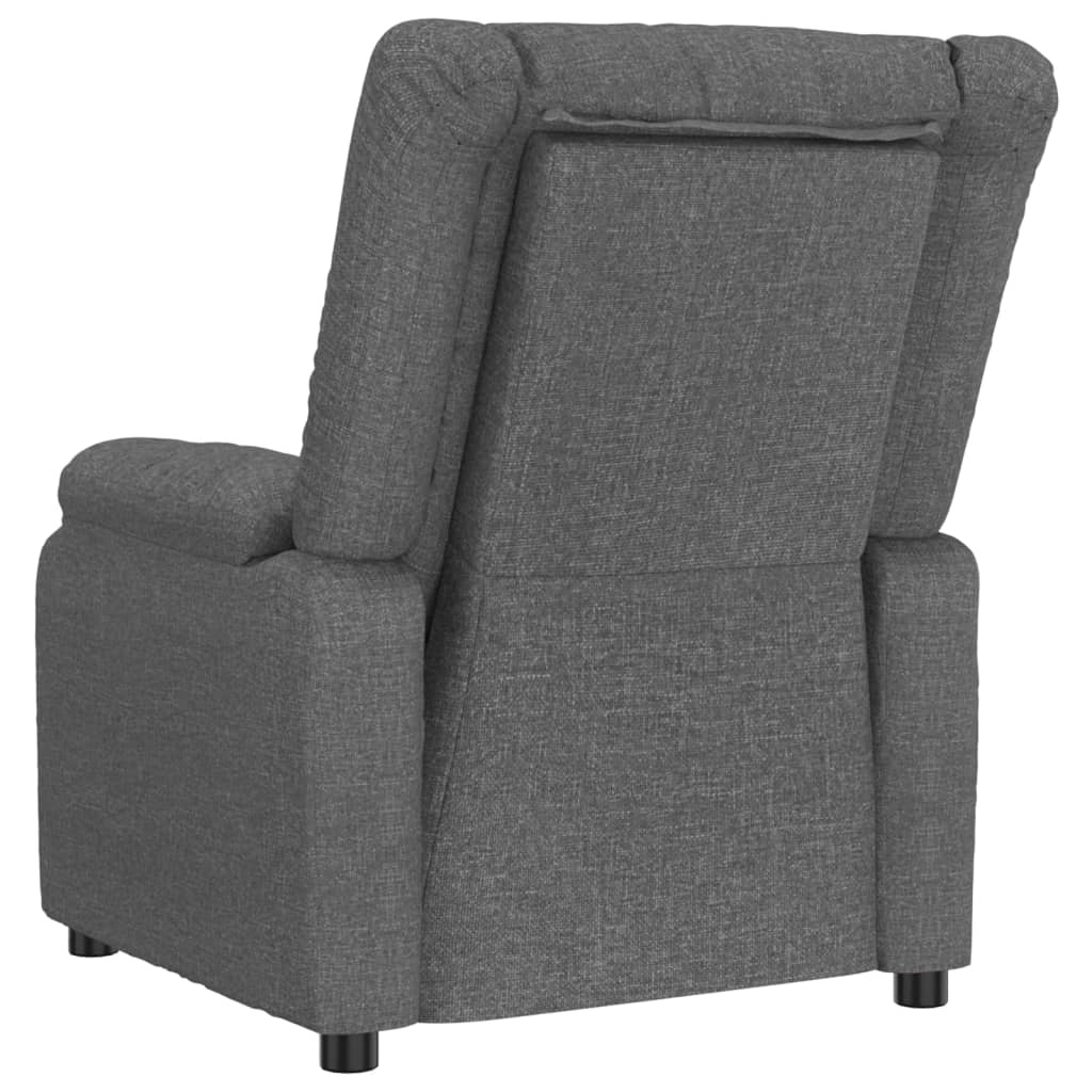 vidaXL Massagestoel stof donkergrijs