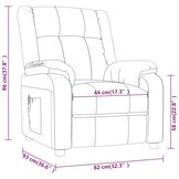 vidaXL Massagestoel stof donkergrijs