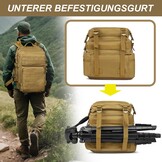 BITUOR Militaire tactische rugzak, 45 liter, legerrugzak voor heren, grote capaciteit met veel vakken, waterafstotende wandelrugzak, reisrugzak, trekkingrugzak voor wandelen, kamperen, vissen, reizen,