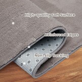 Woonkamertapijt, laagpolig tapijt, woonkamer, decoratie, wollig, zacht, wasbaar en antislip, modern, eenkleurig tapijt voor slaapkamer, kinderkamer, bedmat, 120 x 170 cm, lichtgrijs