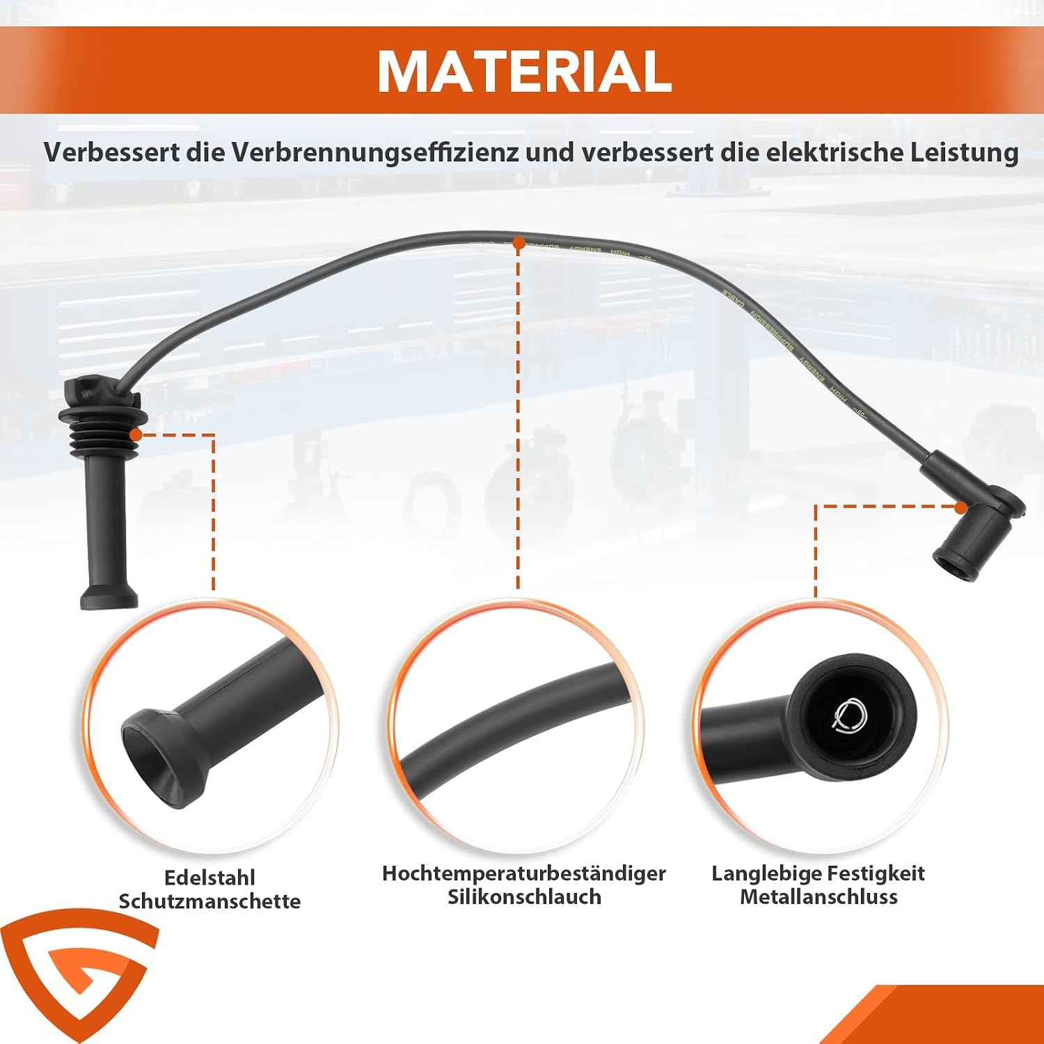 Ontstekingskabelset Ford B-Max, C-Max, Fiesta, Focus, Mondeo & Volvo C30, S40, V50 (56% korting)
