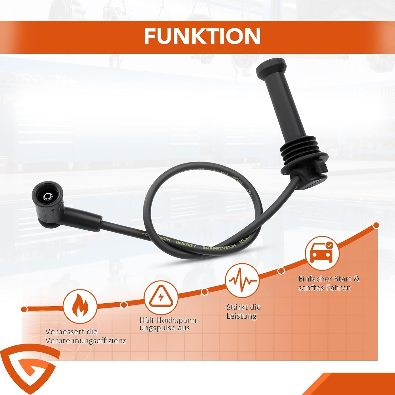 Ontstekingskabelset Ford B-Max, C-Max, Fiesta, Focus, Mondeo & Volvo C30, S40, V50 (56% korting)