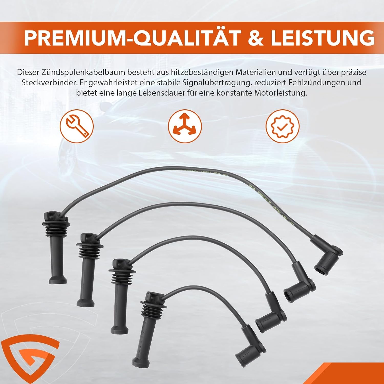Ontstekingskabelset Ford B-Max, C-Max, Fiesta, Focus, Mondeo & Volvo C30, S40, V50 (56% korting)