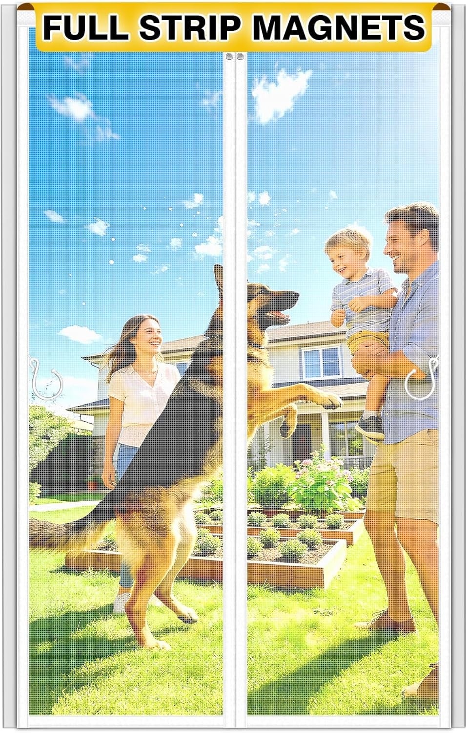 Magnetische Hordeur Wit 100x210 cm Fiberglas - 56% Korting